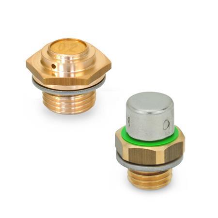 Otto Ganter Breather Valve Brass, GN 883